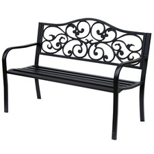 Outsunny panchina giardino - panchina, da