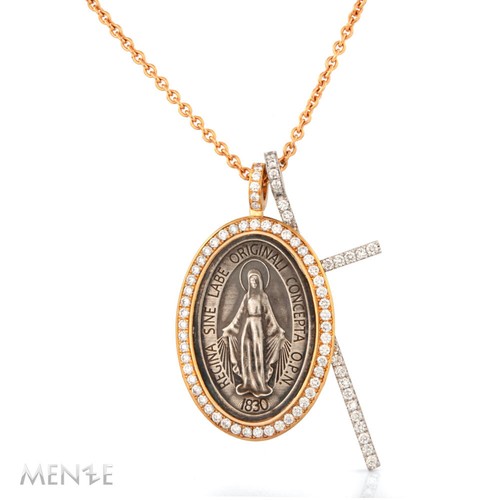 Collana madonna croce 750 - croce, 750/-