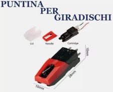 PUNTINA + TESTINA GIRADISCHI Fonografo Vinile LP Grammofono Ago Accessori
