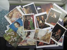 50 ART POSTCARDS STUBBS, VELASQUEZ, CARAVAGGIO, CANALETTO, REMBRANDT, FRANK HOLL