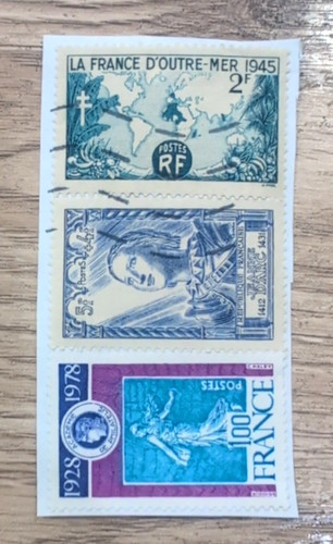 Tris francobolli francia 50c - tris,
