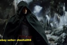 Mantello con cappuccio cablato danneggiato da battaglia 1/18 per action figure bambola personalizzata 3,75''