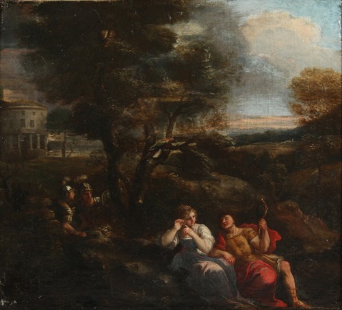 Dipinto olio tela epoca - olio, su