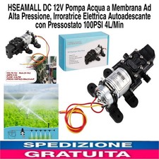 Pompa Acqua Autoadescante a Membrana Ad Alta Pressione DC 12V 100PSI 4L/Min