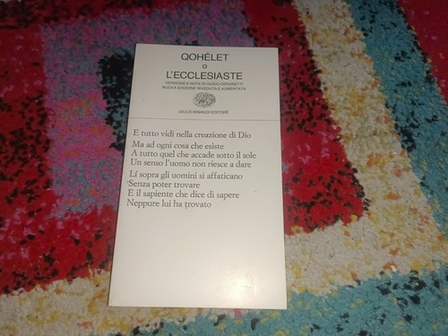 Qohelet ecclesiaste guido - o, l'ecclesiaste