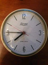 orologio vintage modernariato parete XX Lorenz vetro bombato