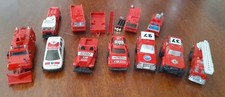 Lotto stock 10 modellini metallo Vigili del Fuoco + 1 Àmbulanza (Vedi Foto) 