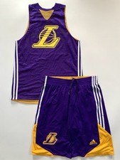 Retro Adidas NBA Los Angeles Lakers Reversible Jersey And Shorts