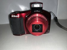 Nikon Coolpix L620 18,1 MP HD video 14x zoom opzionale fotocamera digitale rossa funziona leggere