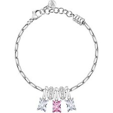 Bracciale Morellato Drops SCZ1322 Bracelet Acciaio Charm Pietre Pendenti Catena