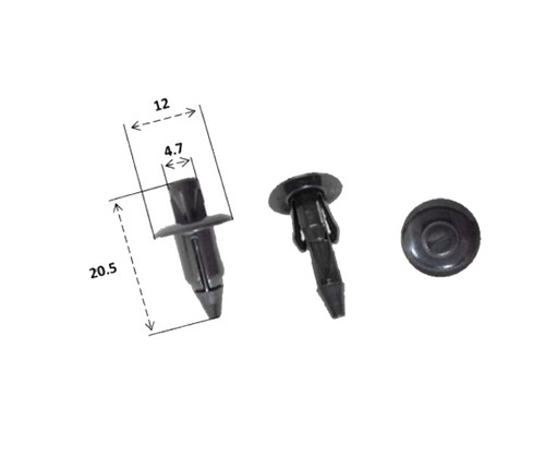Rivetto plastica x 12 - plastica, 20,5
