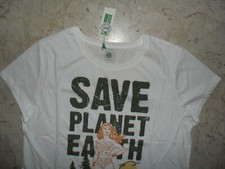 Maglia Maglietta T shirt BENETTON NUOVA CON ETICHETTA SERIE SAVE PLANET  Tg L 