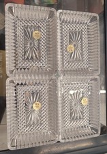 SET PER ANTIPASTI X4 IN CRISTALLO CON 24& PBO ANNI 70