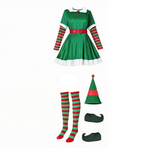 Costume elfo con cappello - da, e