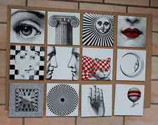 Fornasetti 12 piastrelle serie Fornasettiana Ceramica Bardelli con scatola