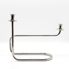 Candeliere Due Fiamme in Argento Cesa