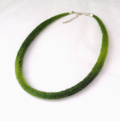 Collana feltro verde donna - collana,
