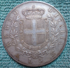 5 Lire 1873 Milano scudo