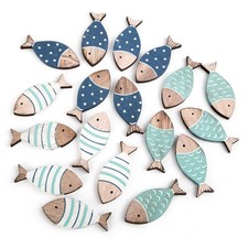 Pesci decorativi in legno, set