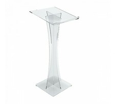 E-254 LEG Leggio in plexiglass trasparente con piano inclinato - Misure: 50x50xH