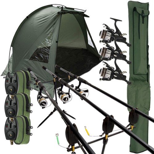 Set carp fishing - carp, canne