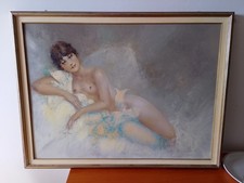 Quadro dipinto olio su tela Luigi Rocca " Nudo "