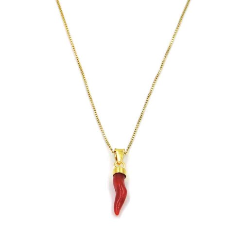 Collana corno scaramantico - collana,