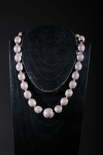 Collana perle terracotta - in,