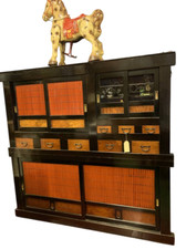 Antico mobile libreria credenza Giapponese epoca XIX secolo Mizuya Tansu