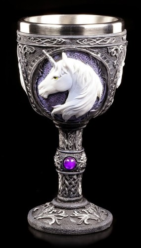 Kelch mit einhorn - mit,