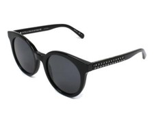 Occhiali da sole originali Stella McCartney Sc0097-s-001 nero argento borchie