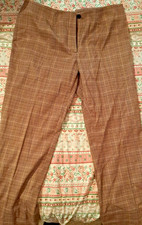 completo uomo giacca e pantalone misto lana colore marrone a quadri sottili