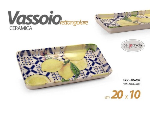Vassoio ceramica decorata - vassoio,