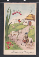 Happy Easter Postcard Girl