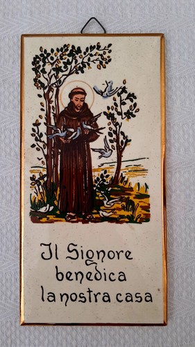 Targa devozionale ceramica - targa,