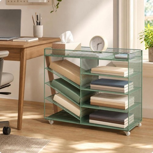 Carrello scrivania ruote - carrello, su