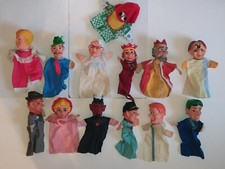 Lotto Vintage 13 burattini teatrino teste gomma marionette personaggi marionetta