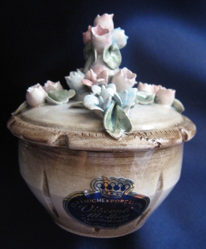 Scatolina tonda con fiori - con,