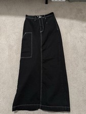 Gonna lunga nera Zara denim