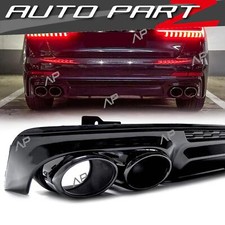 Diffusore Posteriore Scarico Nero per AUDI A6 C8 S-Line Berlina Avant 2018+