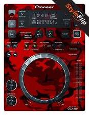 Pioneer cdj 350 skin - cdj-350, rosso