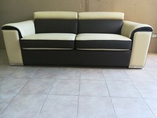 -DIVANO  3 POSTI IN VERA PELLE