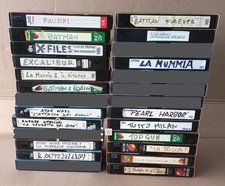 Lotto 19 cassette VHS 180/120 minuti con custodia registrate FILM entra e leggi