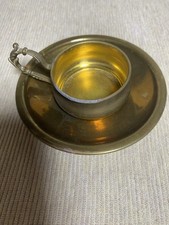 Piattino e Sotto Bicchiere in Ottone Vintage