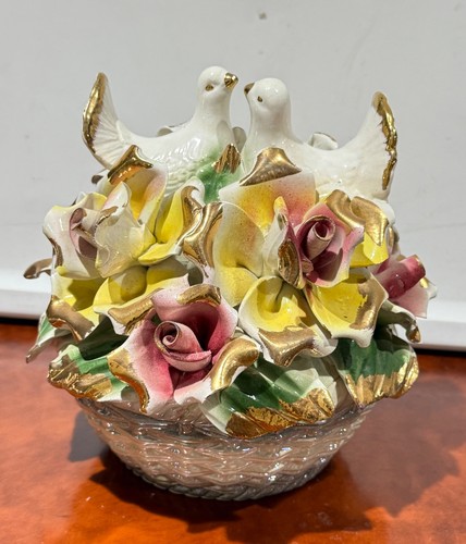 Vintage capodimonte love birds - capodimonte,