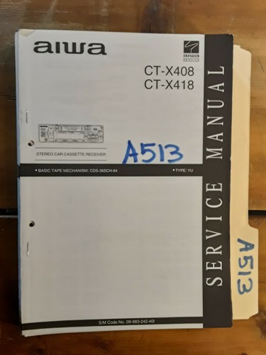 Aiwa x408 x418 manuale - aiwa, ct-x408