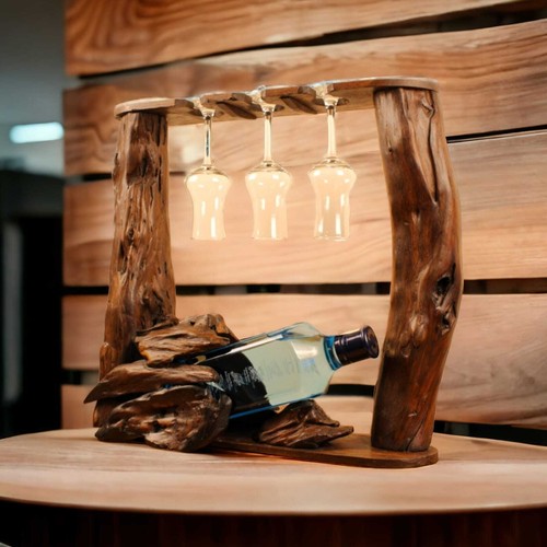 Portabottiglie legno teak - portabottiglie,