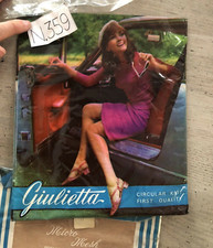 Calza reggicalze GIULIETTA 100%polyamide NUDE full fashioned vintage france 359