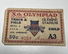 BIGLIETTO XTH OLYMPIAD STUB