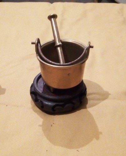 Mortaio ottone con - mortaio, in